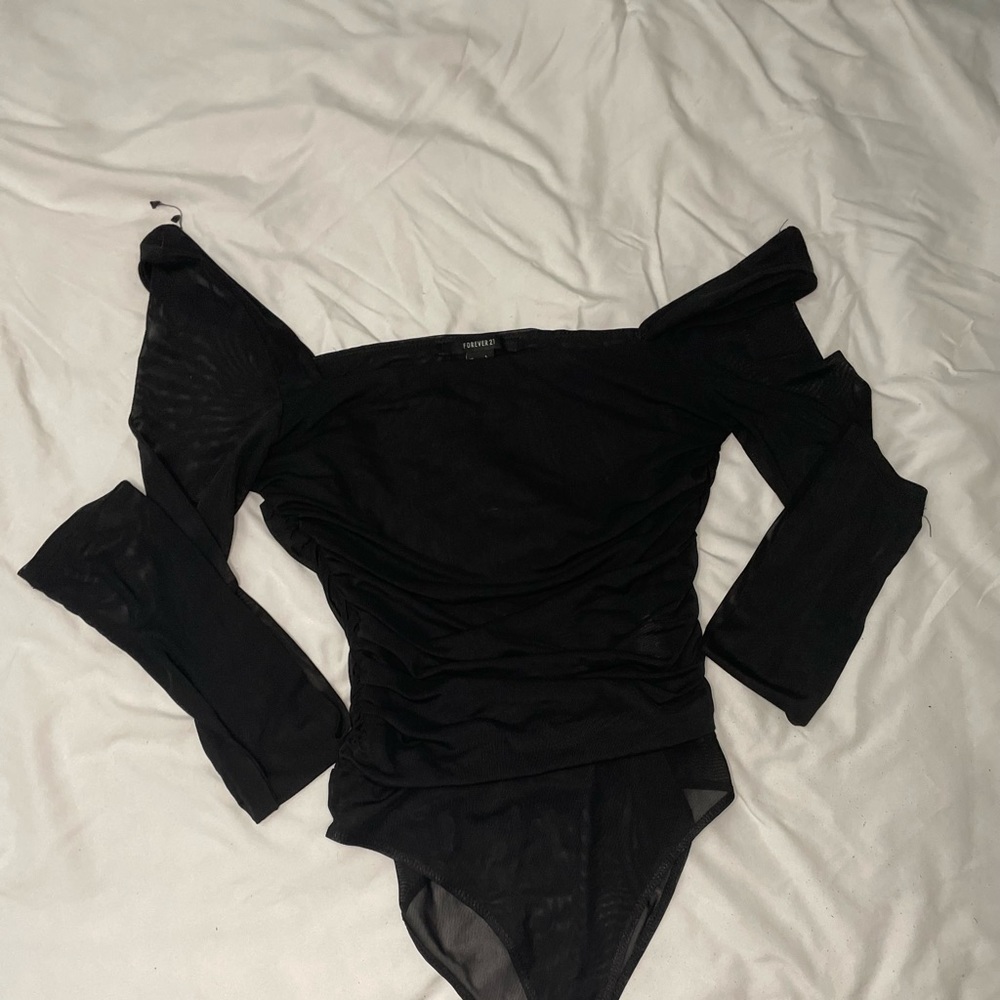 Black Mesh Bodysuit
